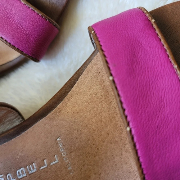 Size 6 Jeffrey Campbell pink fuschia tie wedge sandals - Picture 7 of 7